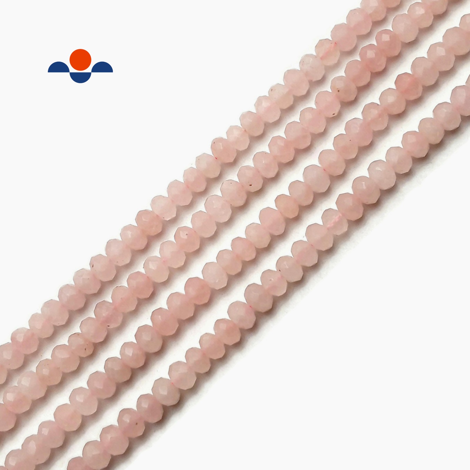 Rose Quartz Hard Cut Faceted Rondelle Beads Size 5x8mm 15.5” Strand (5x8mm)