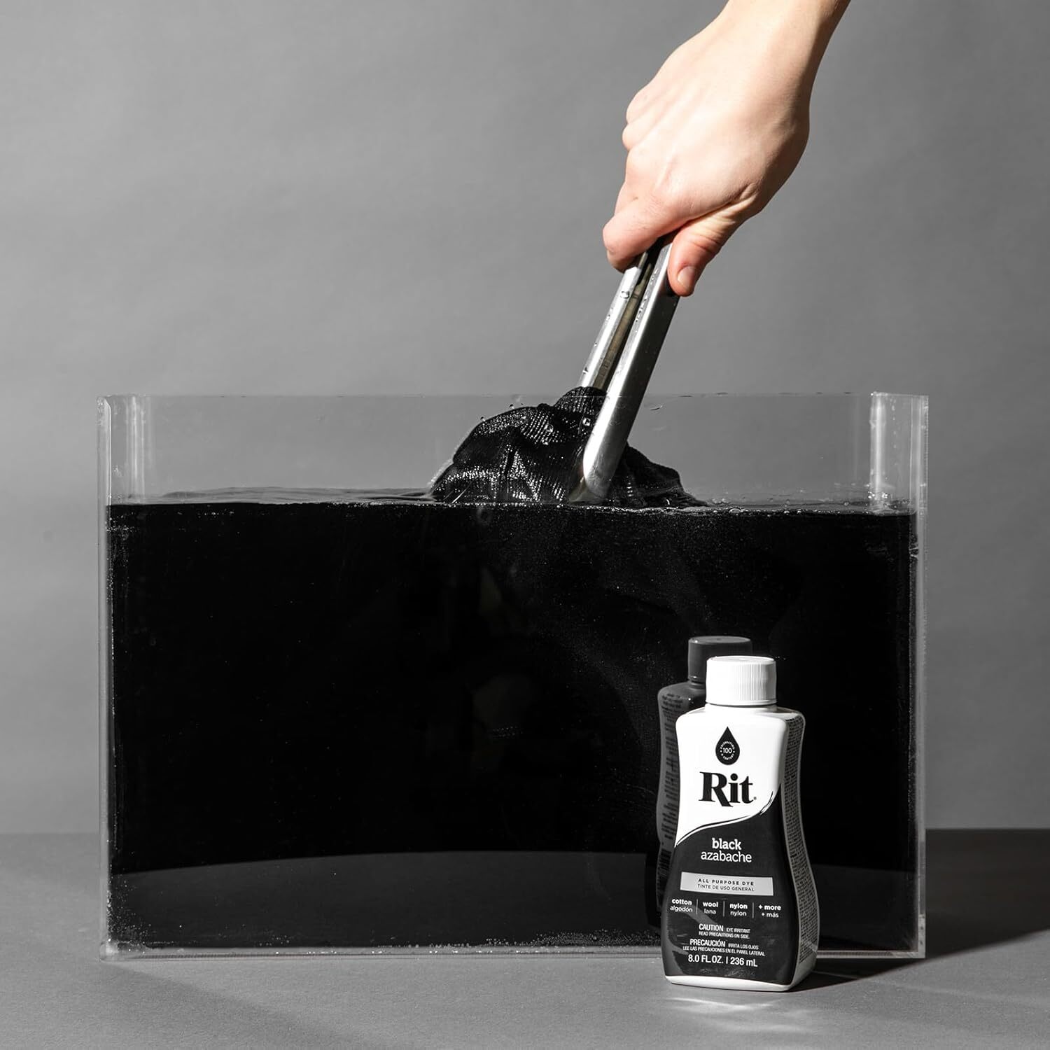 Rit Dye 88150 All Purpose Liquid Dye, Black, 8 Fl Oz (Pack of 3)