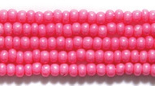 Opaque Terra Pink Czech PRECIOSA® glass rocailles 11/0 seed beads, 1 Hank