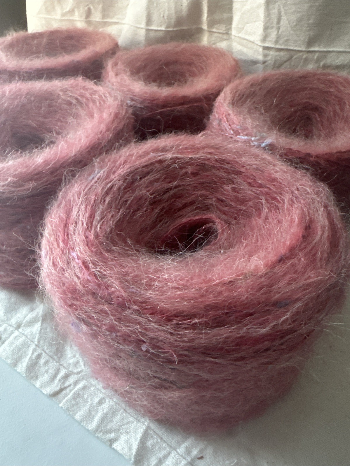Mohair Yarn 100% High Quality Frozen Berry Color 799G total