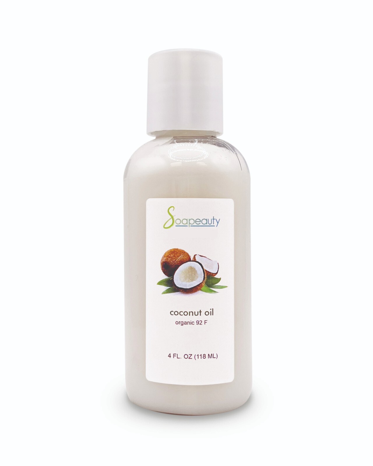 COCONUT OIL 92 DEGREE REFINED BLEACHED 100% PURE NATURAL COLD PRESSED 4 OZ