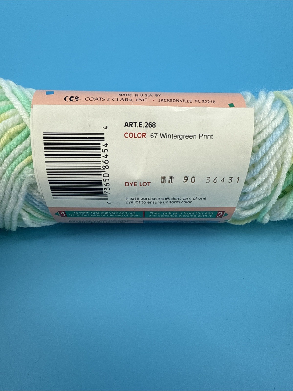 Red Heart Confetti Yarn Baby Print #67 Wintergreen Vintage Worsted Acrylic