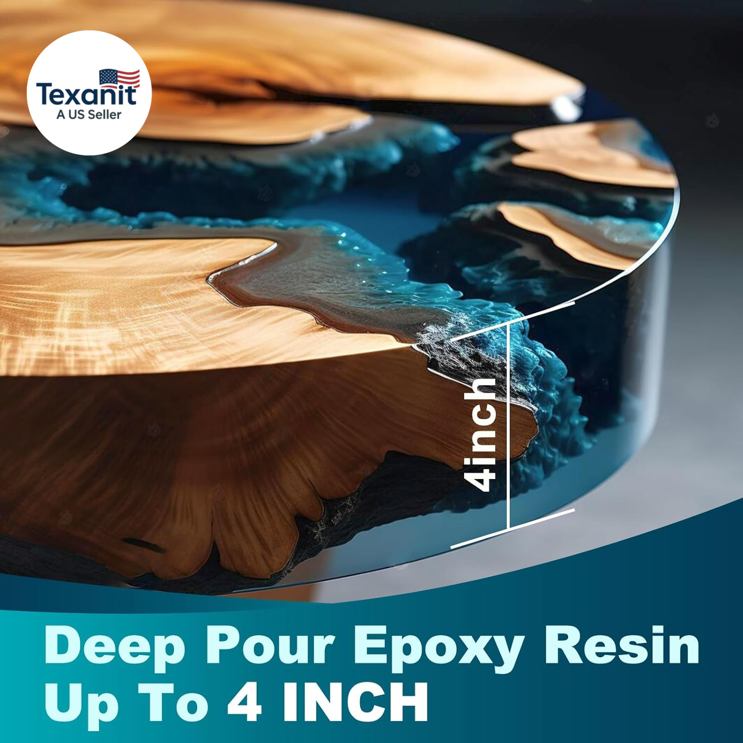EPOXY RESIN Deep Pour Epoxy Resin 1.5 Gallon,2 to 4 Inch Depth Crystal Clear Epo