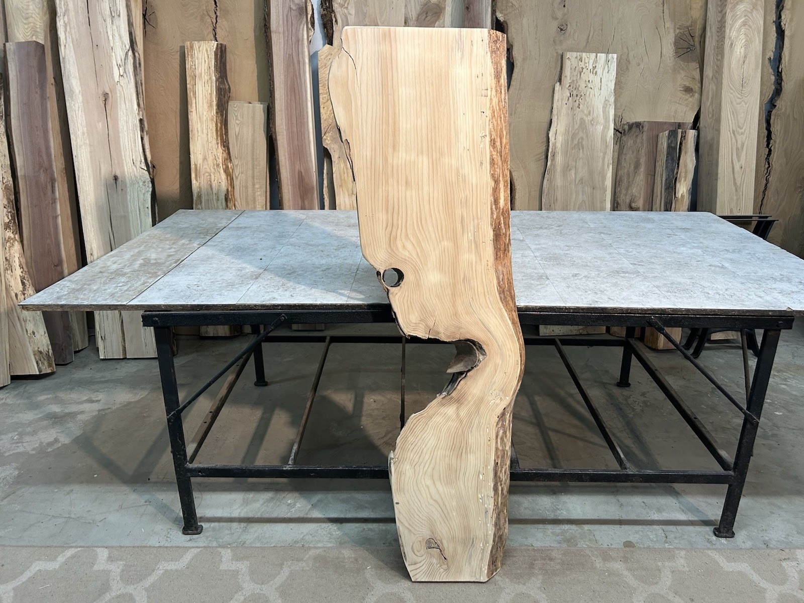 Gnarly Live Edge Pine Wood Slab/ Rustic Shelf or Mantle/Dried Wormy Pine Wood