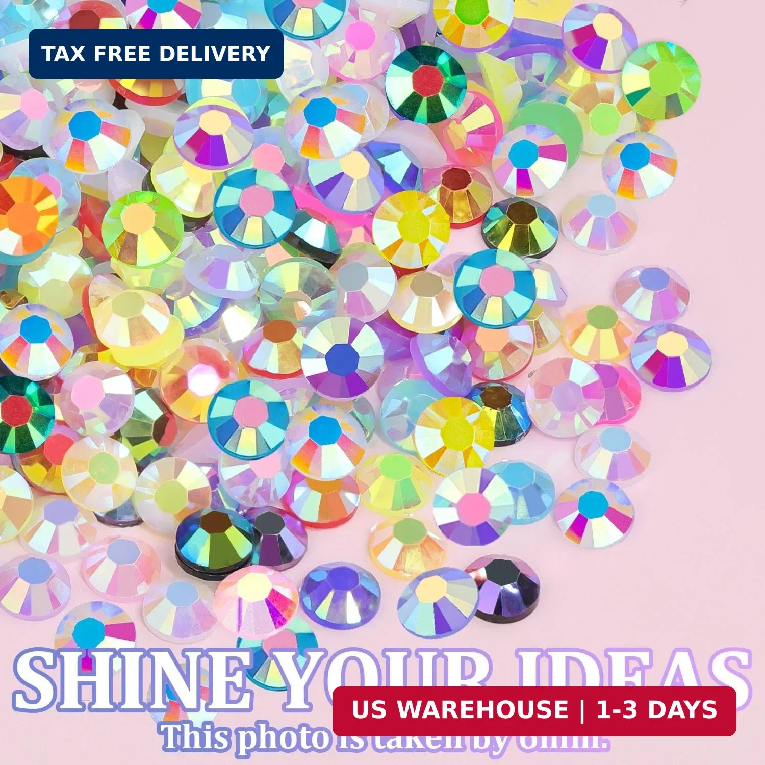 Jelly Rhinestones Bedazzling Kit Multicolor 3mm Flatback Resin Bedazzler Gems US