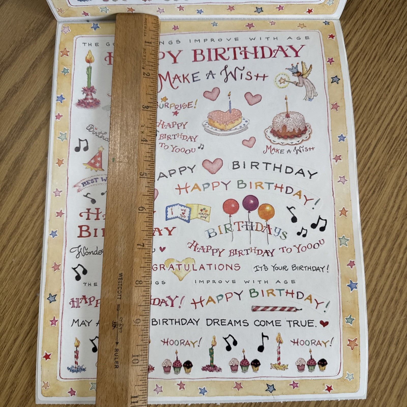 Susan Branch Happy Birthday OVERSIZE 11″ x 8.75″ Sticker ROLL – RHTF Stickers