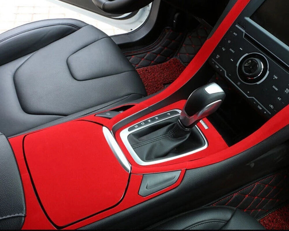 Self Adhesive Faux Suede Fabric Wrap Film Sticker Stretch DIY Car Interior Craft