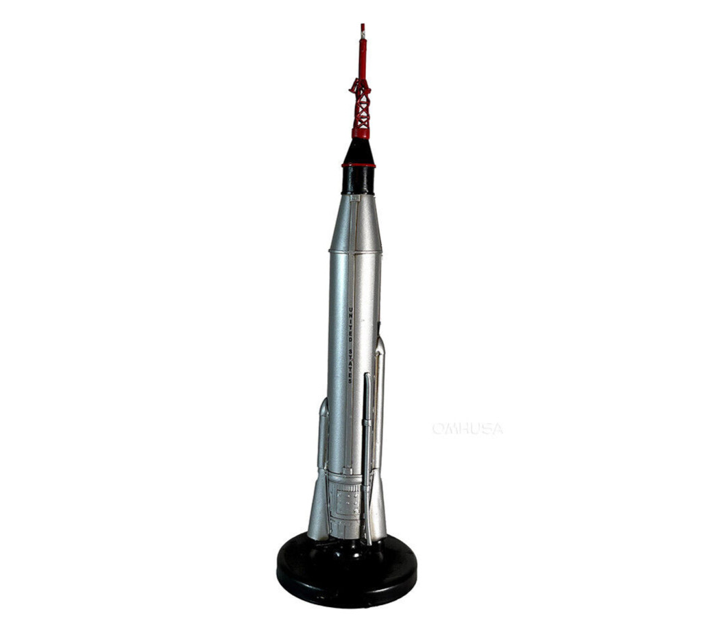 Mercury Atlas Rocket Spacecraft Metal Model 18″ NASA Space Exploration Mission