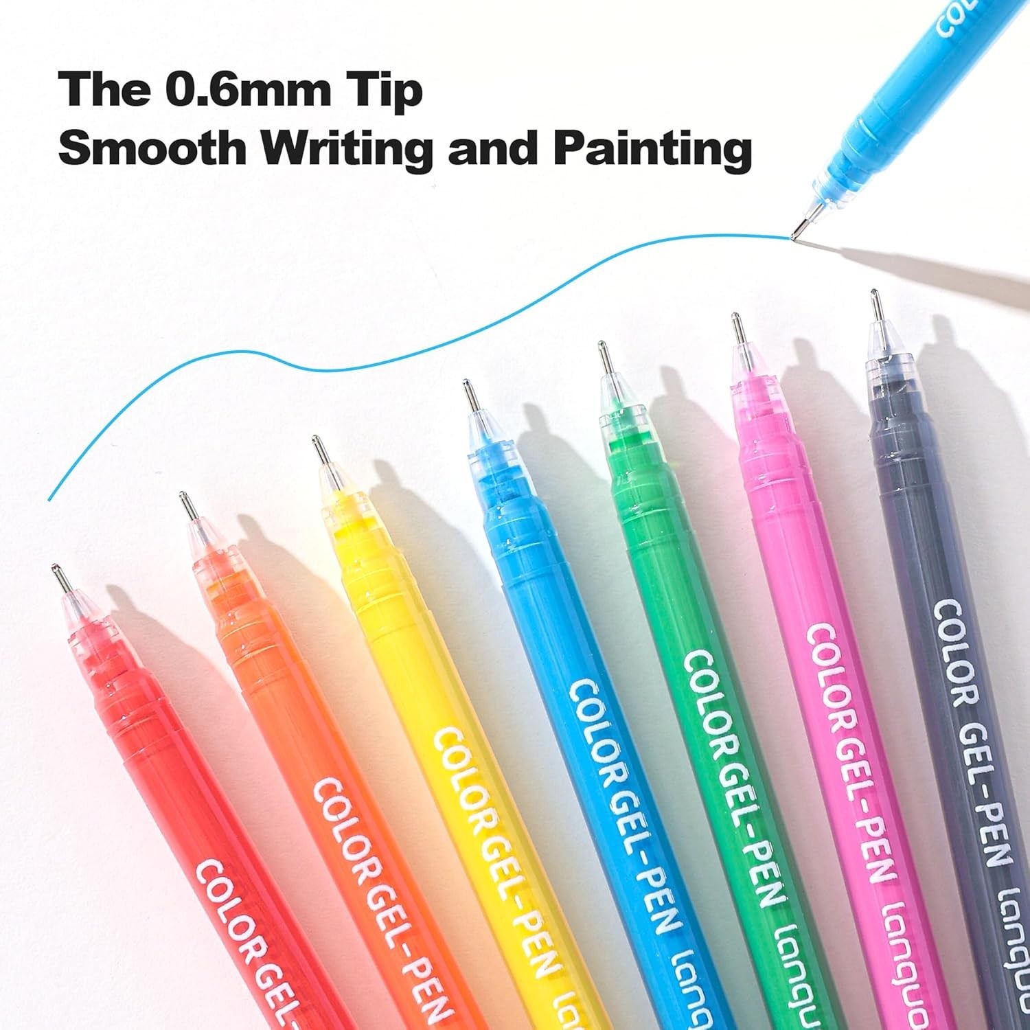 Color Gel Pens Set, 0.6mm Fine Point Colored Pens for Adult Coloring, Journaling