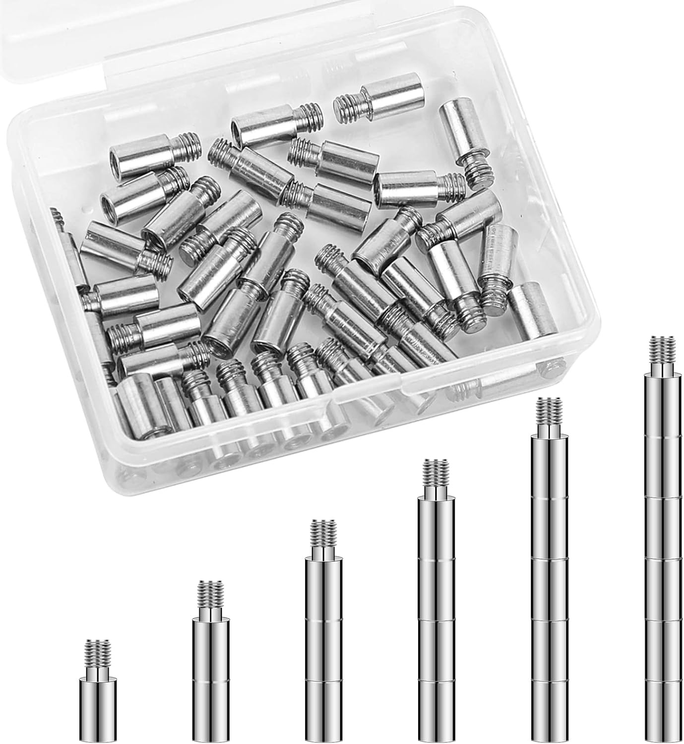 40PCS Scrapbook Extension Posts Replacement Screws for Binding Album 5×12Mm