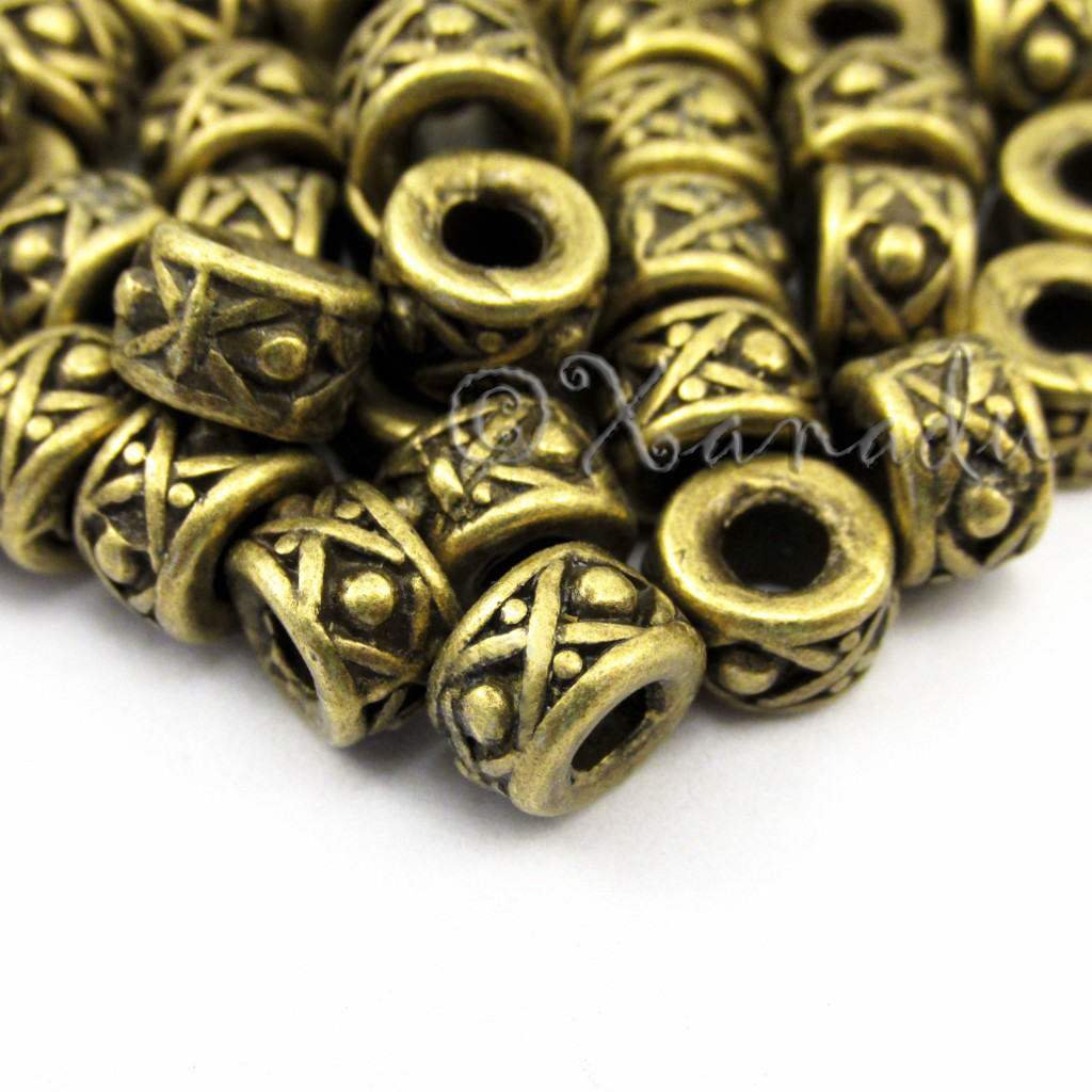 Silver Spacer Beads 8mm Antiqued Silver Plated Beads B7397 – 10, 20 Or 50PCs
