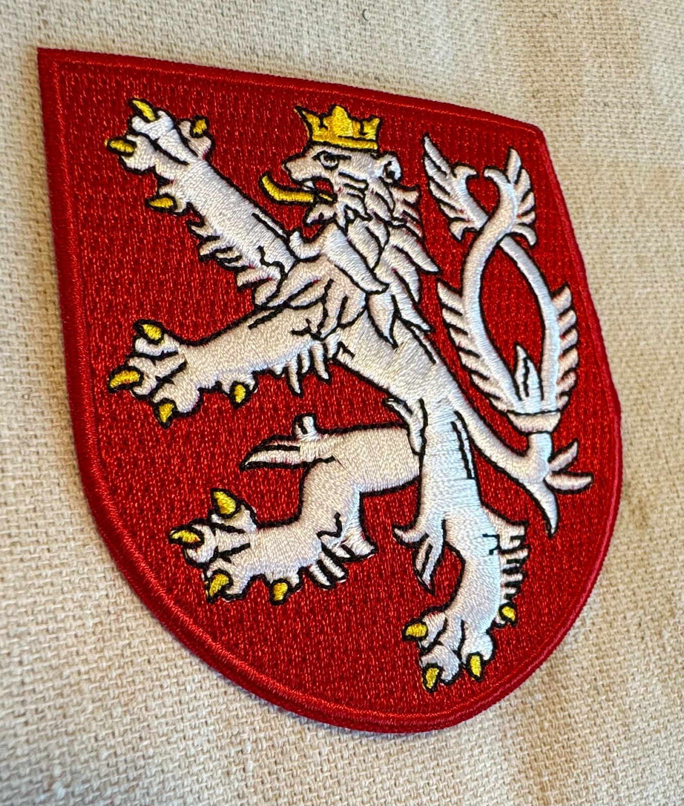 CZECH Czechia COAT OF ARMS PATCH BOHEMIAN LION CREST BADGE embroidered iron-on