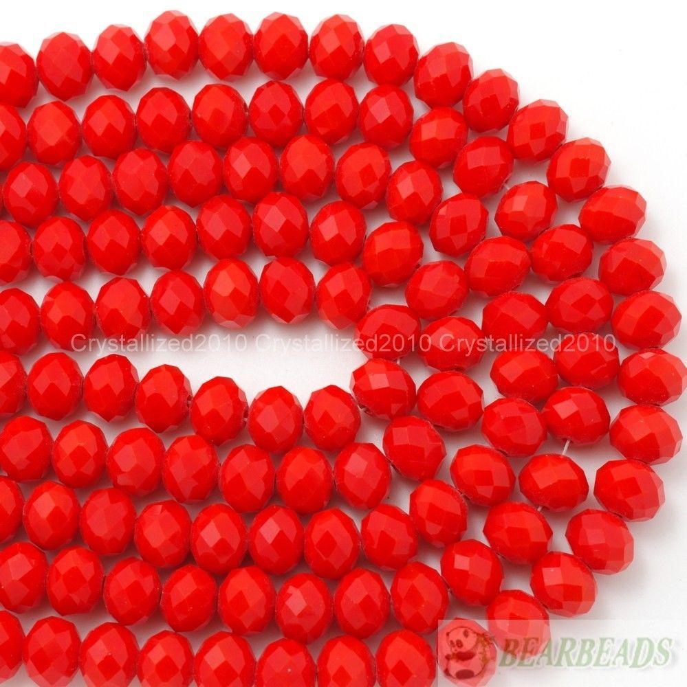 Wholesale 200Pcs Faceted Rondelle Top Quality Czech Crystal Opaque Spacer Beads