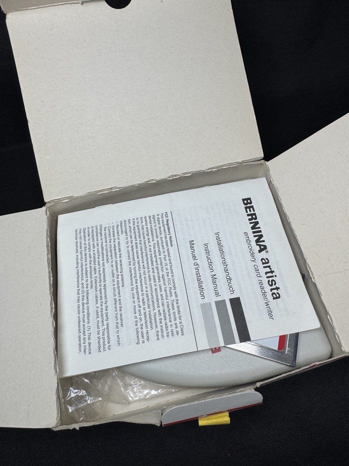 BERNINA artista Embroidery Card Reader Writer R/W-BOX w/ Design Card & Manual
