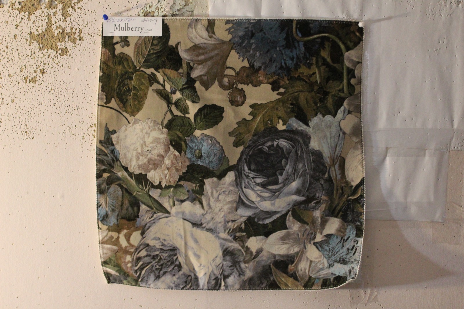 Mulberry Home Floral Pompadour Large Floral on Velvet Various Colors and Sizes