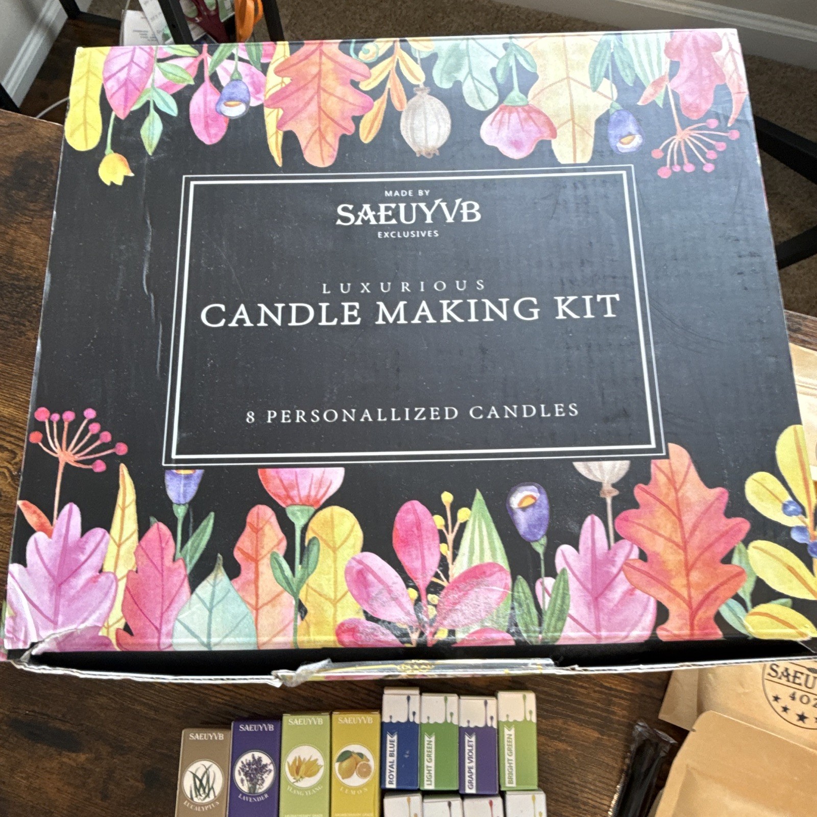 SAEUYVB Luxurious Candle Making Kit, Soy Wax Container Kit