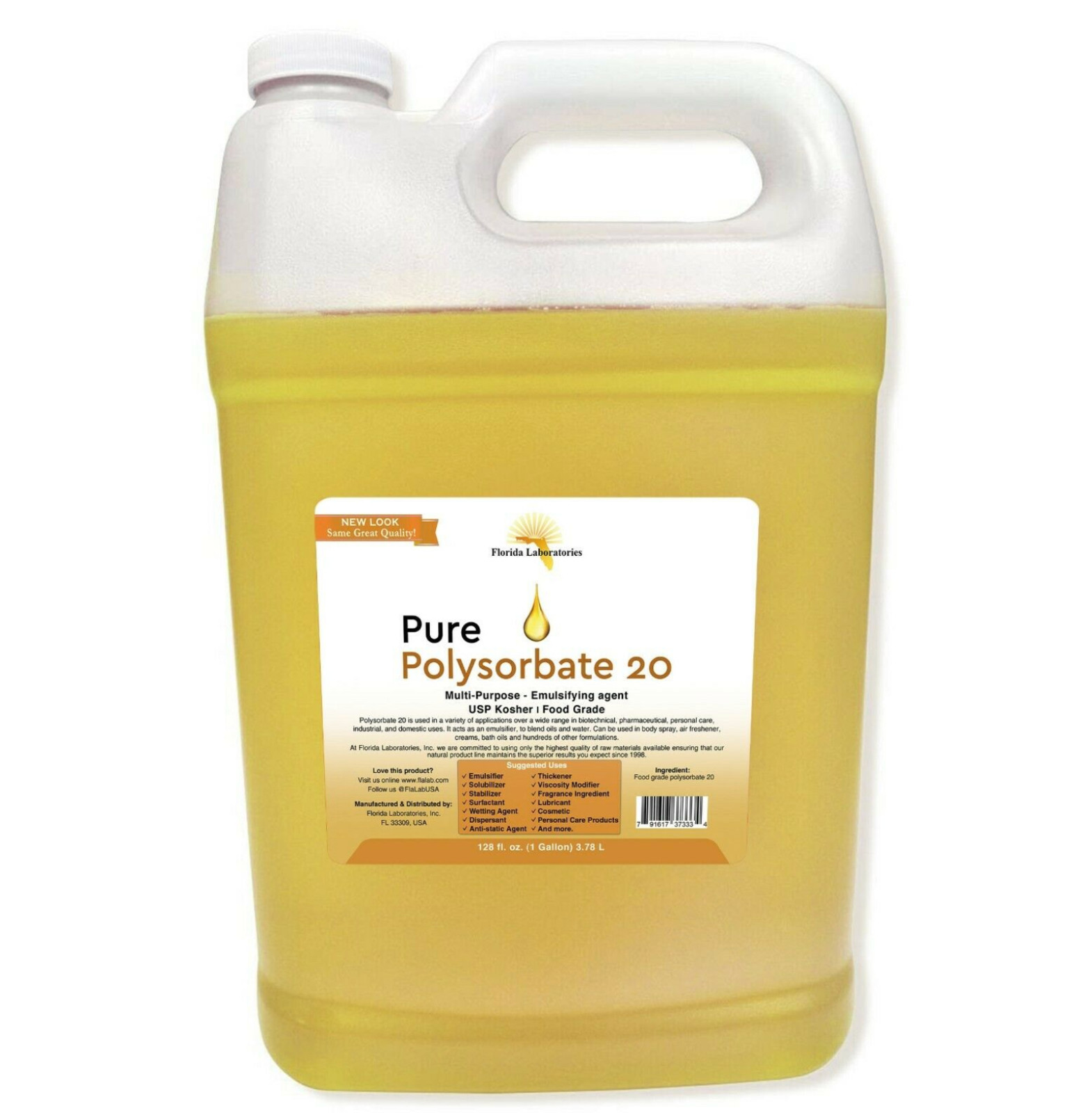 Polysorbate 20 Pure Food Grade Kosher – High Quality – Sizes Available