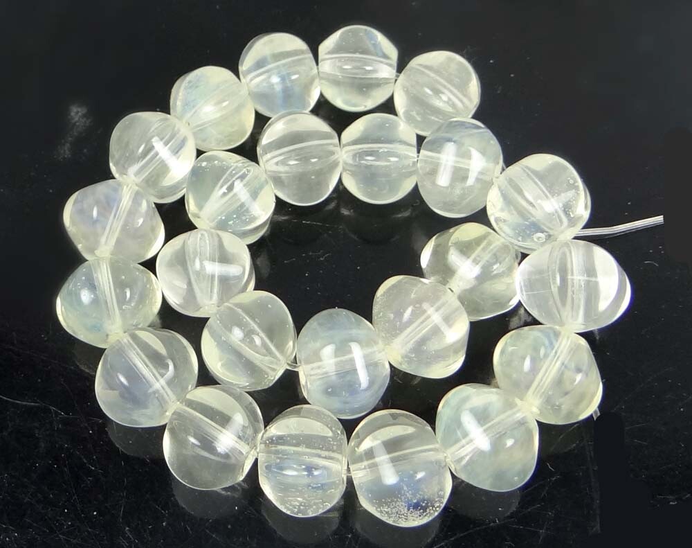 10mm Pineapple Quartz Melon Pumpkin Rondelle Beads (24 pcs)