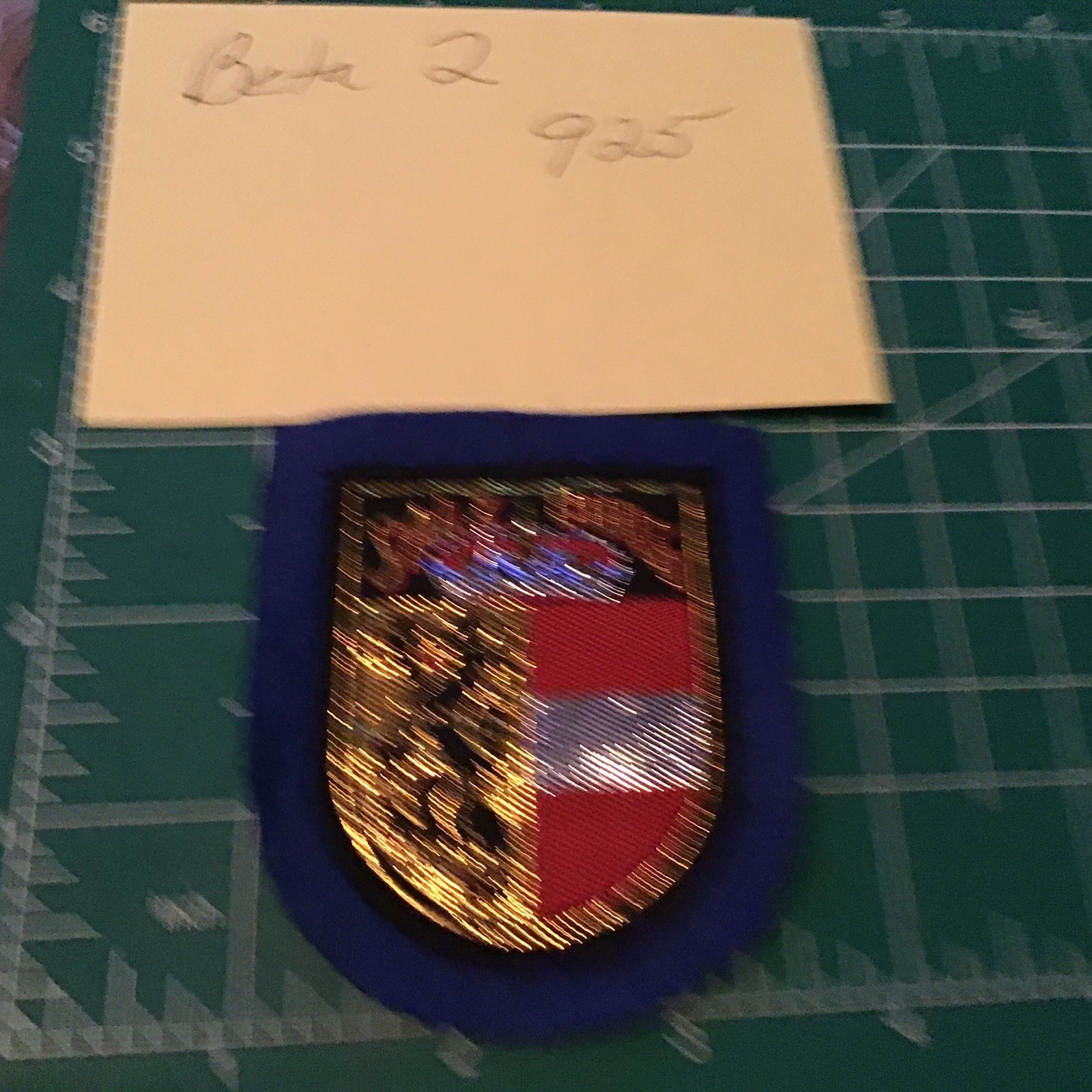 Vintage Salzburg, Austria Patch – Embroidered Gold Thread/blue Felt Sew-On