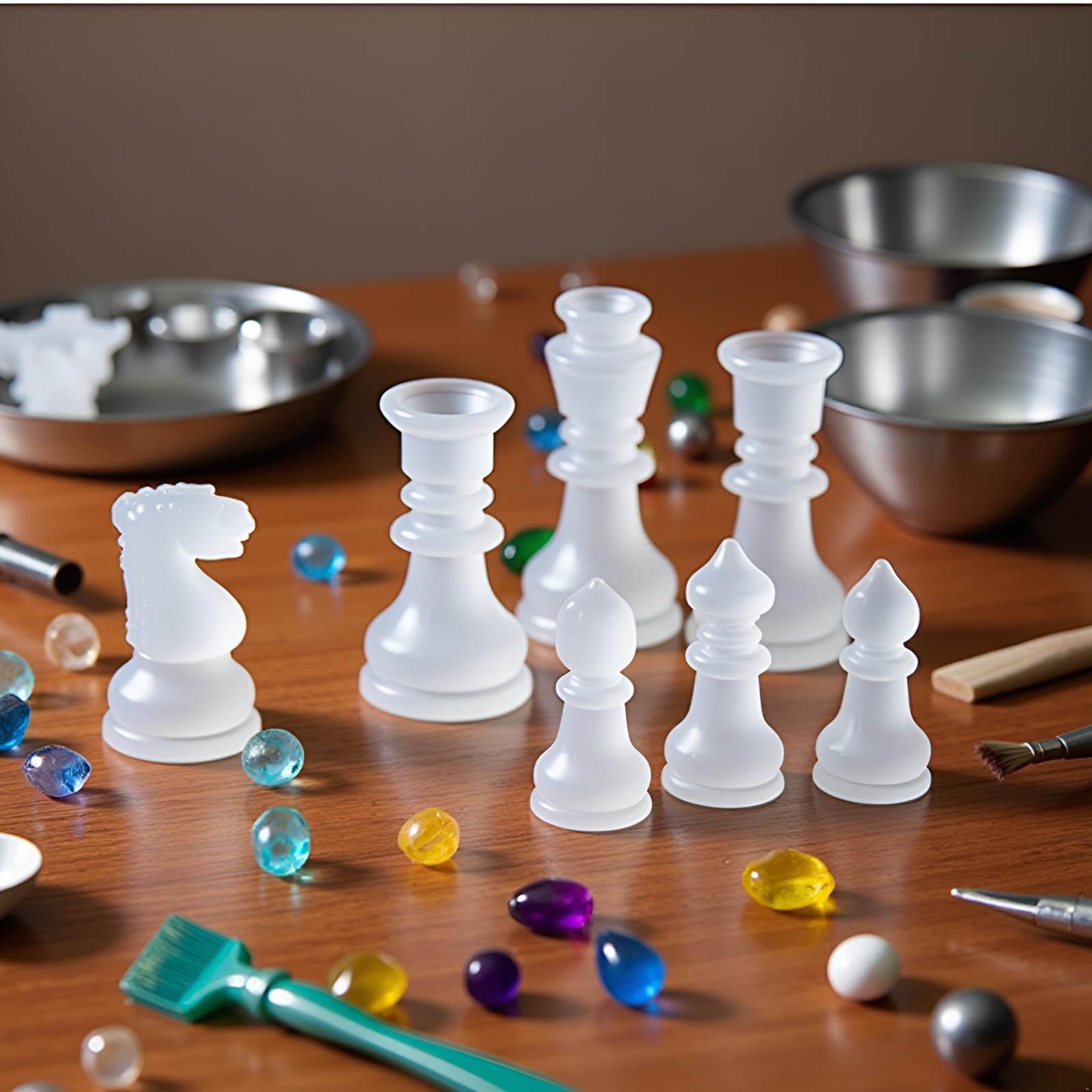 1 Set Chess Mold for Resin Silicone Chess Resin Mold Chess Crystal Epoxy Cast…
