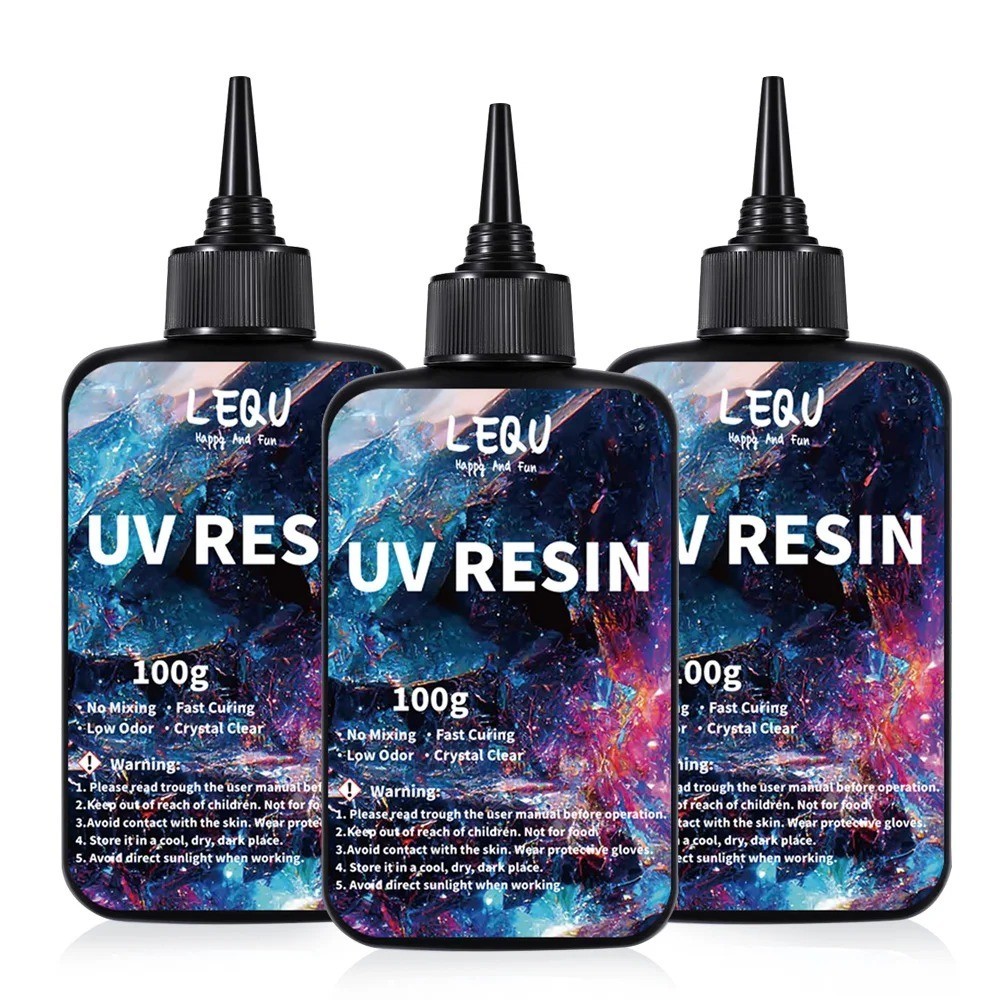 100g UV Resin Clear,Hard,Upgraded Crystal Clear Epoxy Resin Up Premixed UV Cure