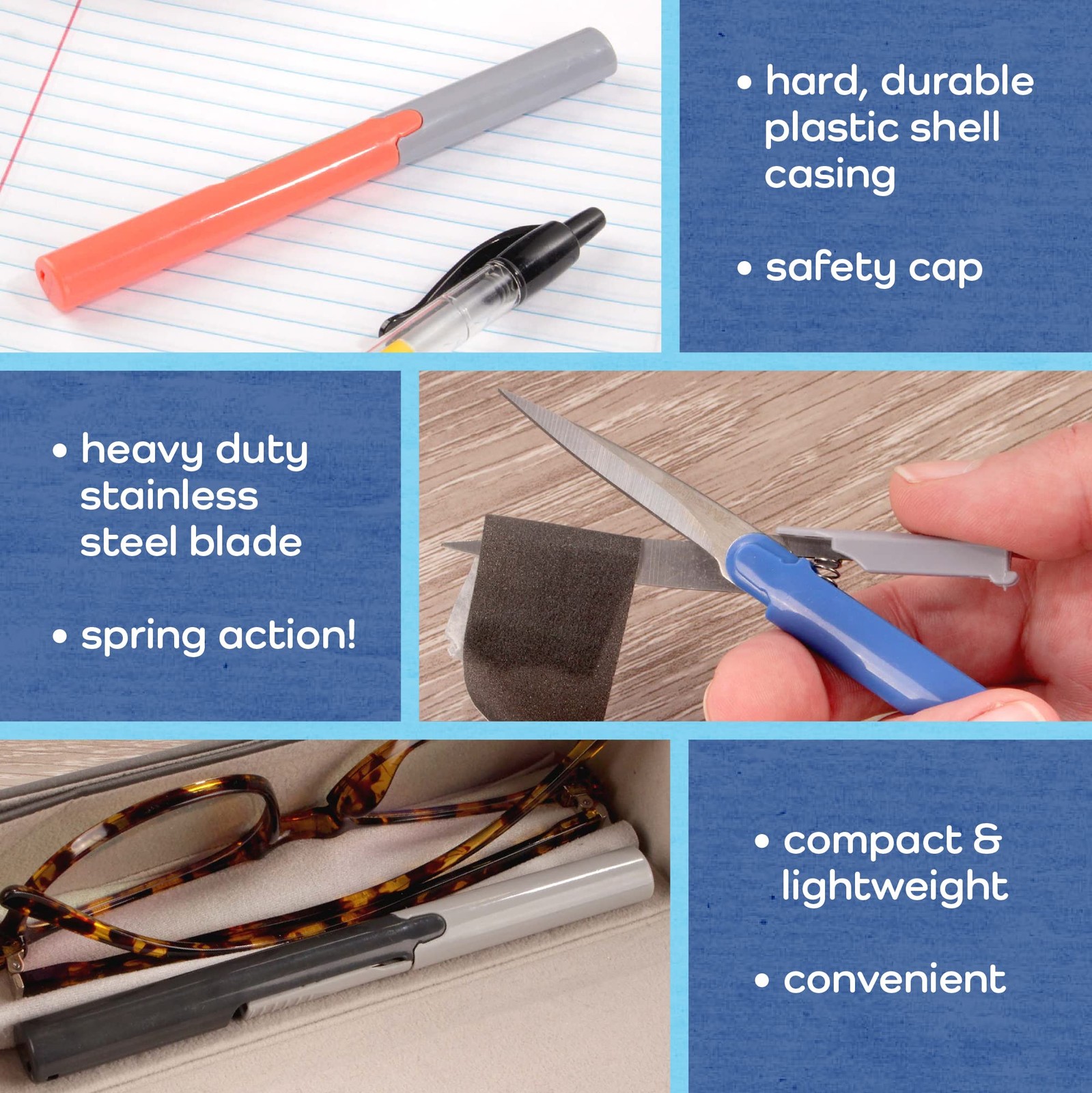 JubileeYarn TSA Compliant Pen-Style Portable Travel Scissors – Charcoal – 1 S…