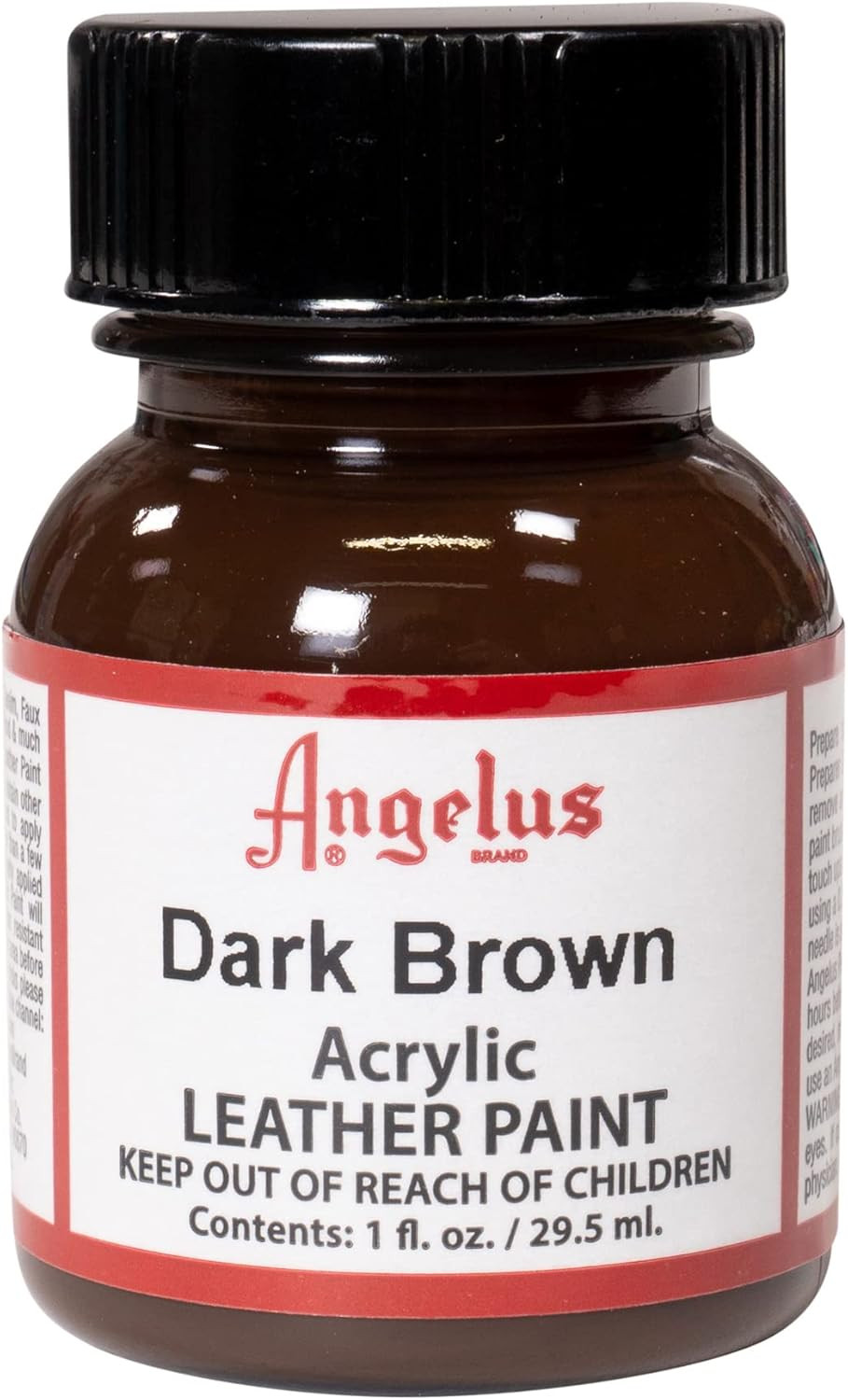 Angelus Acrylic Leather Paint, 1 Fl Oz, Black – Professional Flexible, Crack, Sc