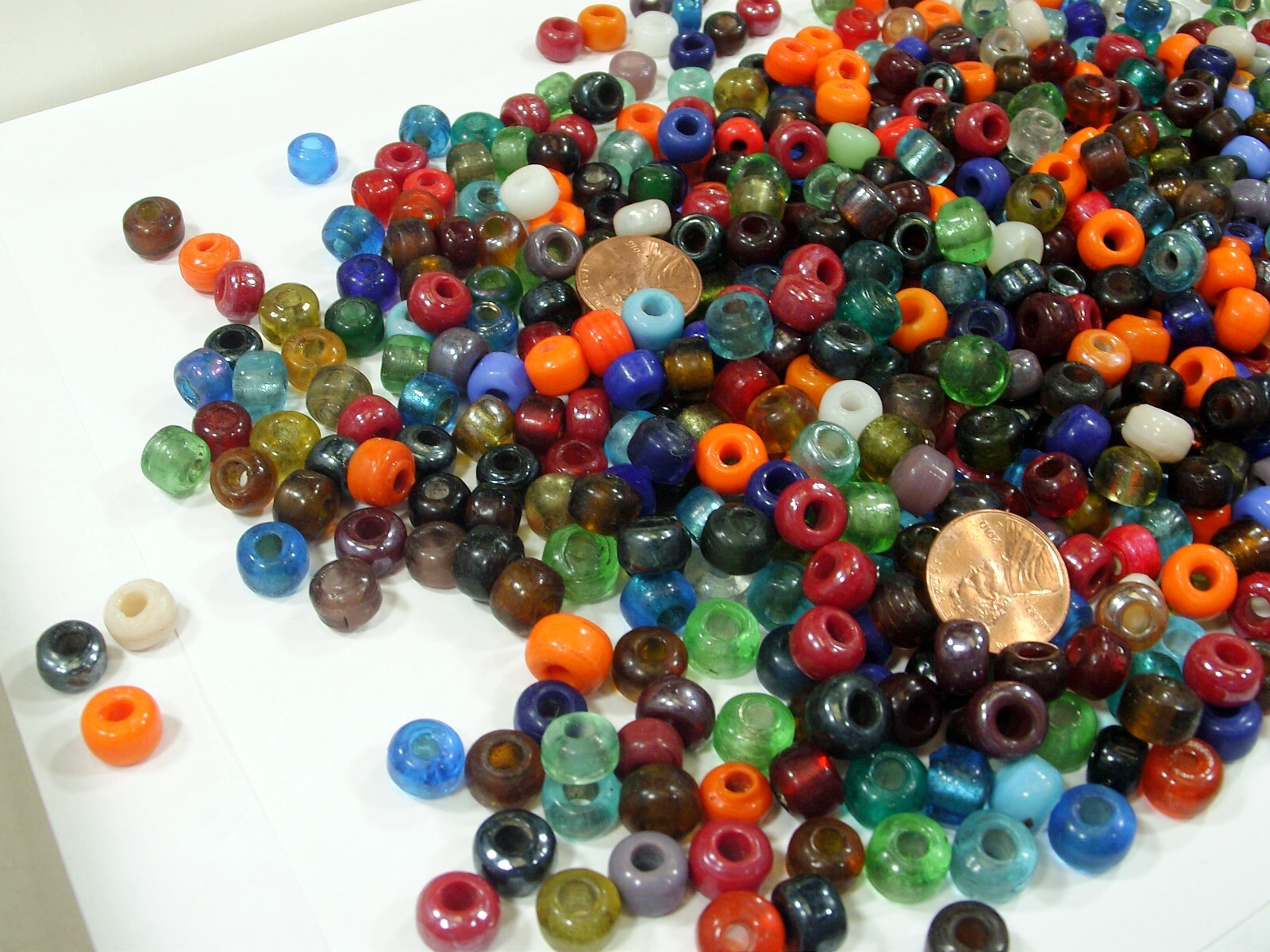 2 Pounds Assorted Color 6mm x 9mm Glass Pony Beads India Bulk Lot Sale (NBW-9)