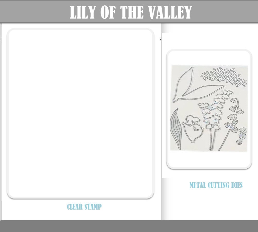 LILY OF THE VALLEY Stamps And Metal Cutting Dies DIY Scrapbooking Embossing
