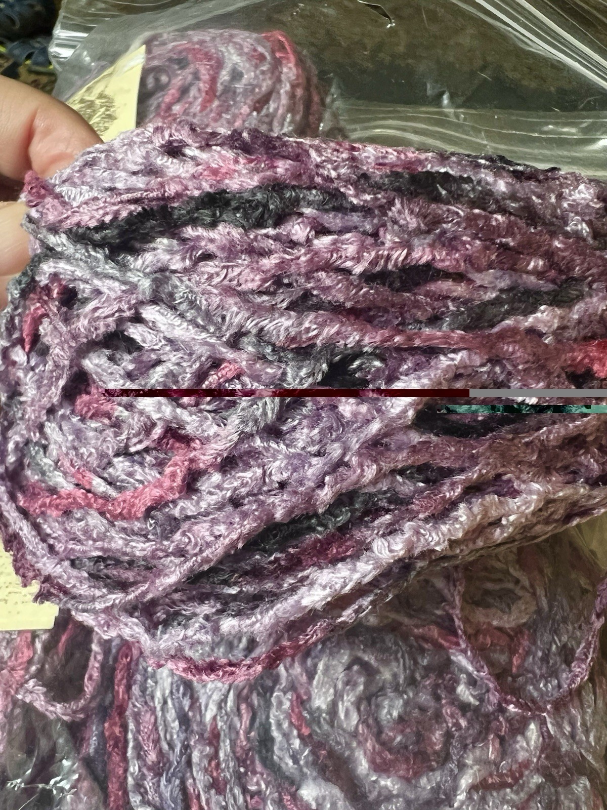 ARAUCANIA Quellon Yarn Chile Lot Of 4 Skeins Hand Dyed Purple Chenille 161 Yards