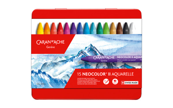 Caran d’Ache NEOCOLOR II Pastels Box of 15 Water-Soluble Crayons