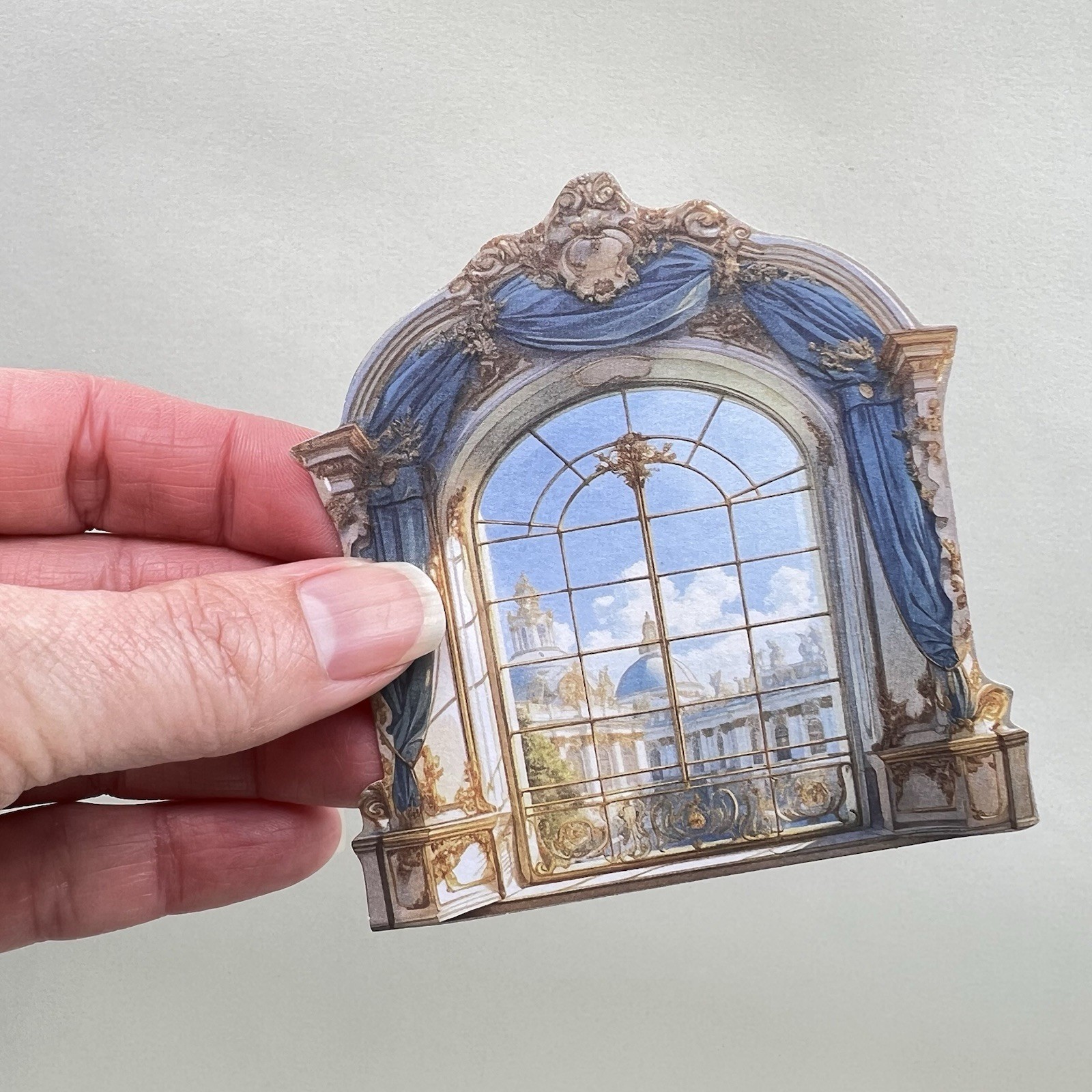 Grand Baroque Window Door Stickers Junk Journal Collage Scrapbooking