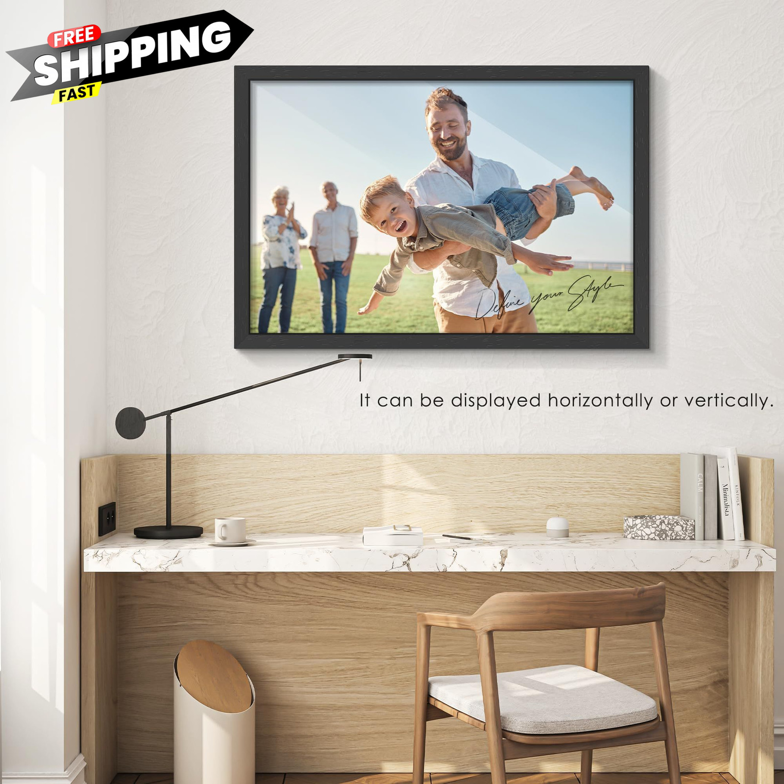 YiTanli Solid Wood 24×36 Poster Frame 2 Pack, Black 2