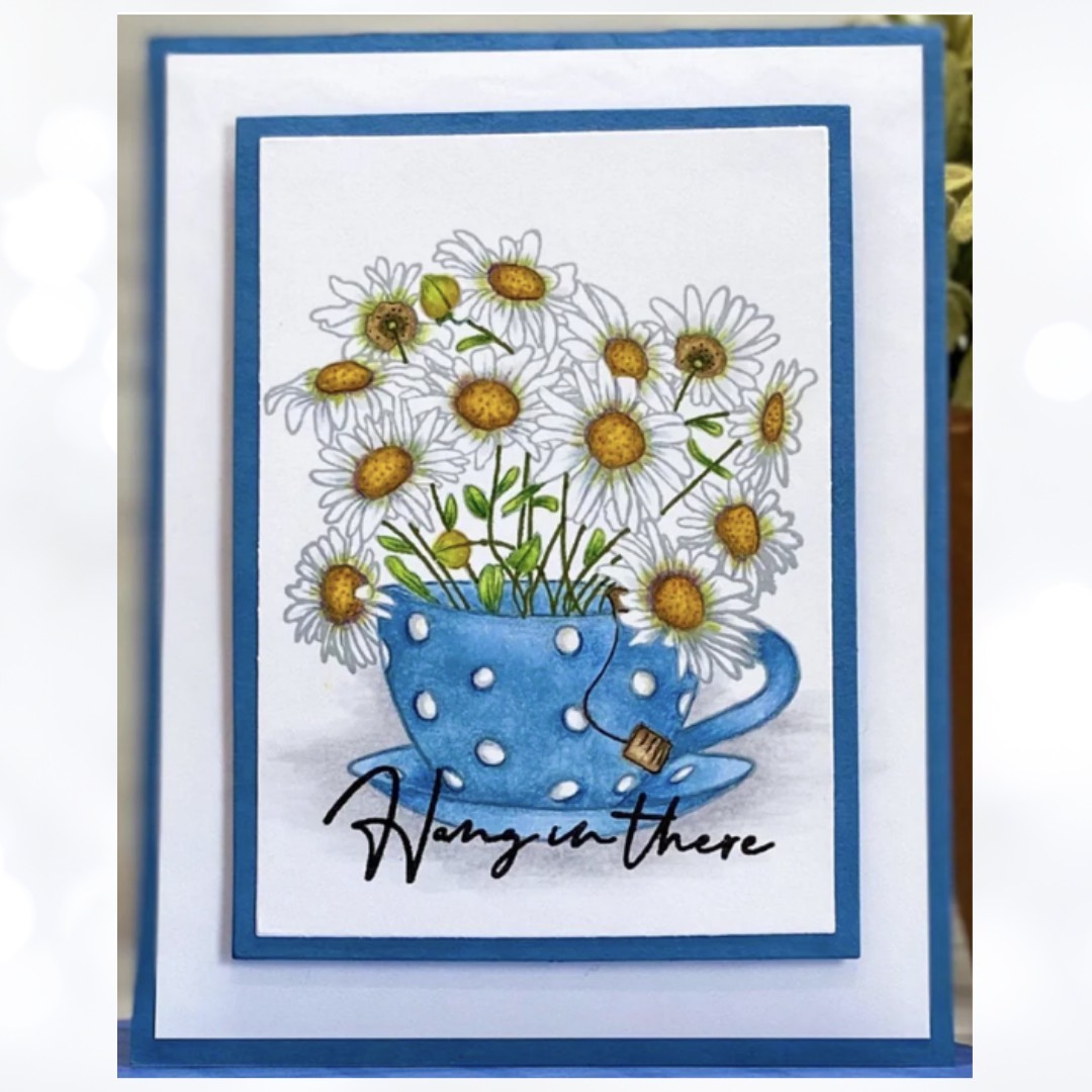 Altenew CHAMOMILE Ditsy Print Tea Cup Flowers Rubber Stamps