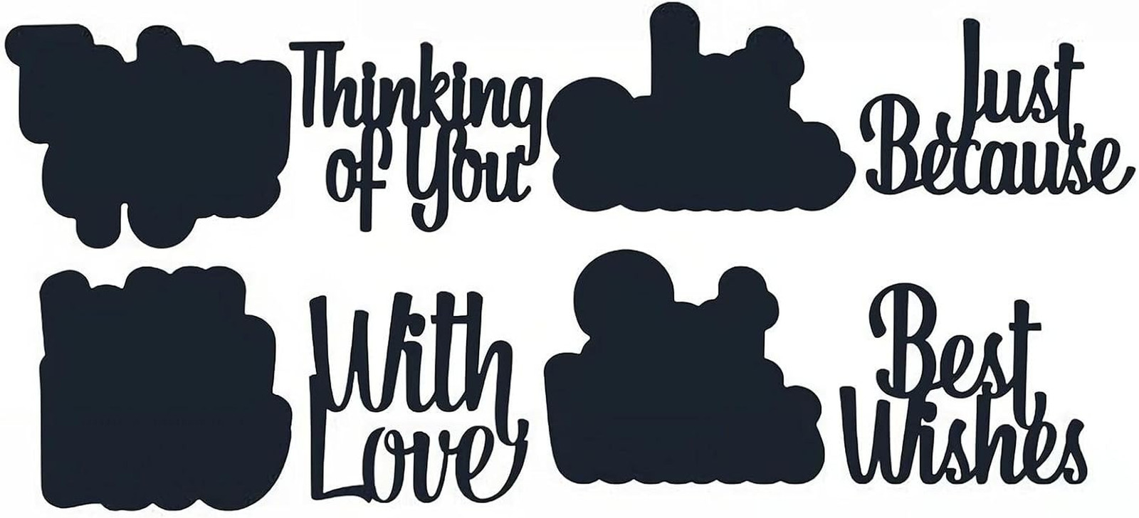 Metal Cutting Dies Word Phrase Card Frame Carbon Steel Die Cut Stencil Craft