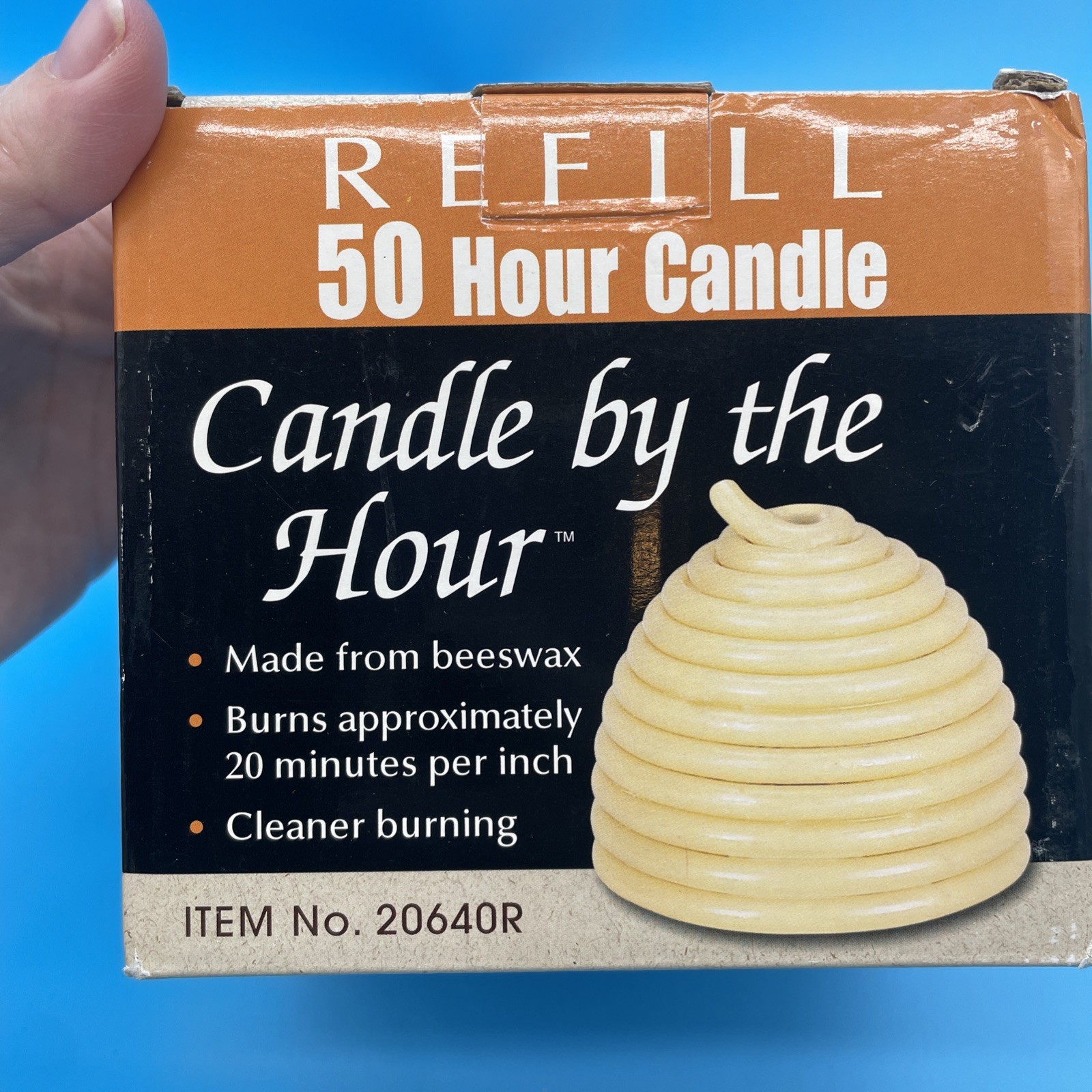 50-Hour Beehive Candle Refill, Eco-friendly Natural Beeswax Cotton Wick Eclipse