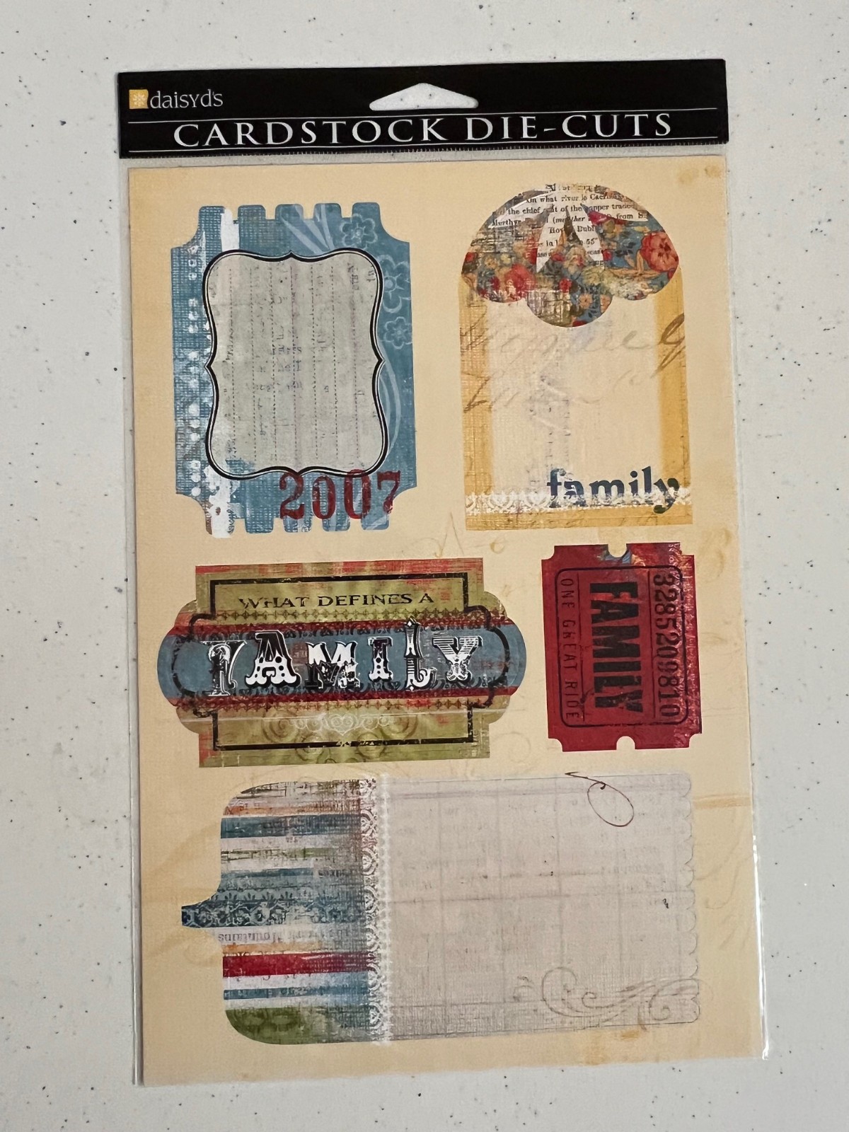 Lot of 44 Pieces – Daisy D’s Beacon Hill Collection -12×12 Papers, Die Cuts