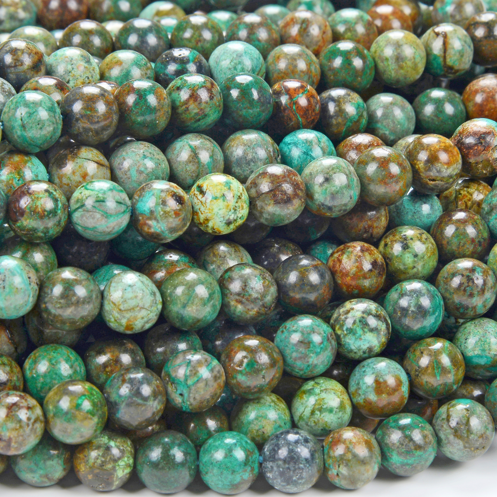 Shattuckite Chrysocolla Round 3MM 4MM 5MM 6MM 7MM 8MM 9MM 10MM 11MM (D295 D296)