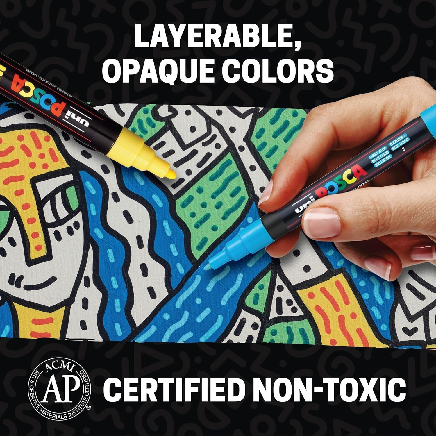 Assorted Colors Paint Markers 24 Pack, Medium Tip