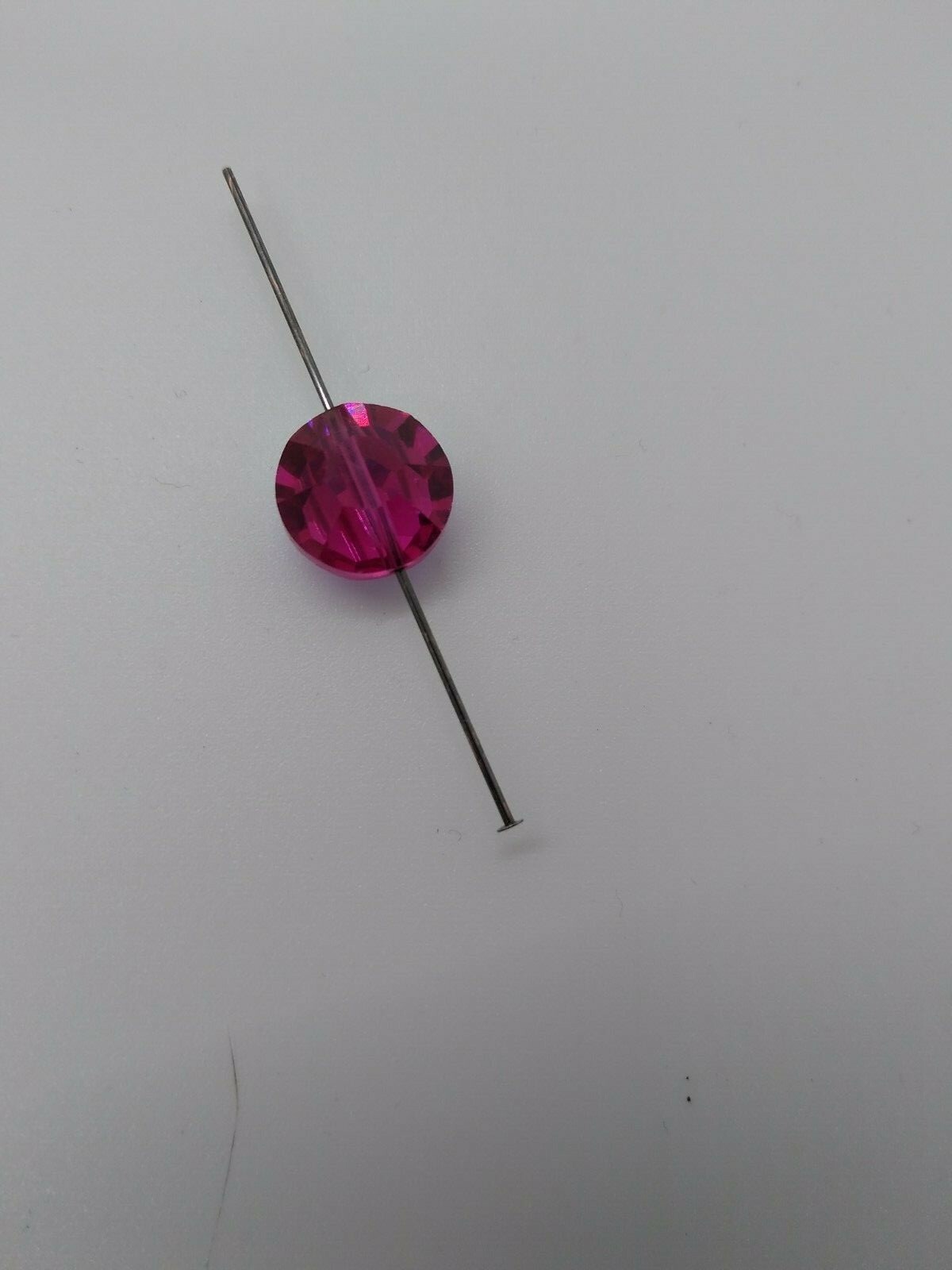Factory Pack Swarovski Crystal Fuchsia AB 12mm Lentil 5100 Beads; 48pc; Vintage