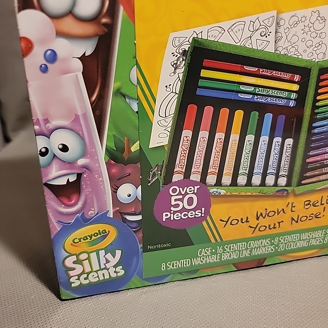 NEW Crayola Silly Scents Sweet Mini Art Case Nontoxic 50+ Pieces 04-0015 SEALED