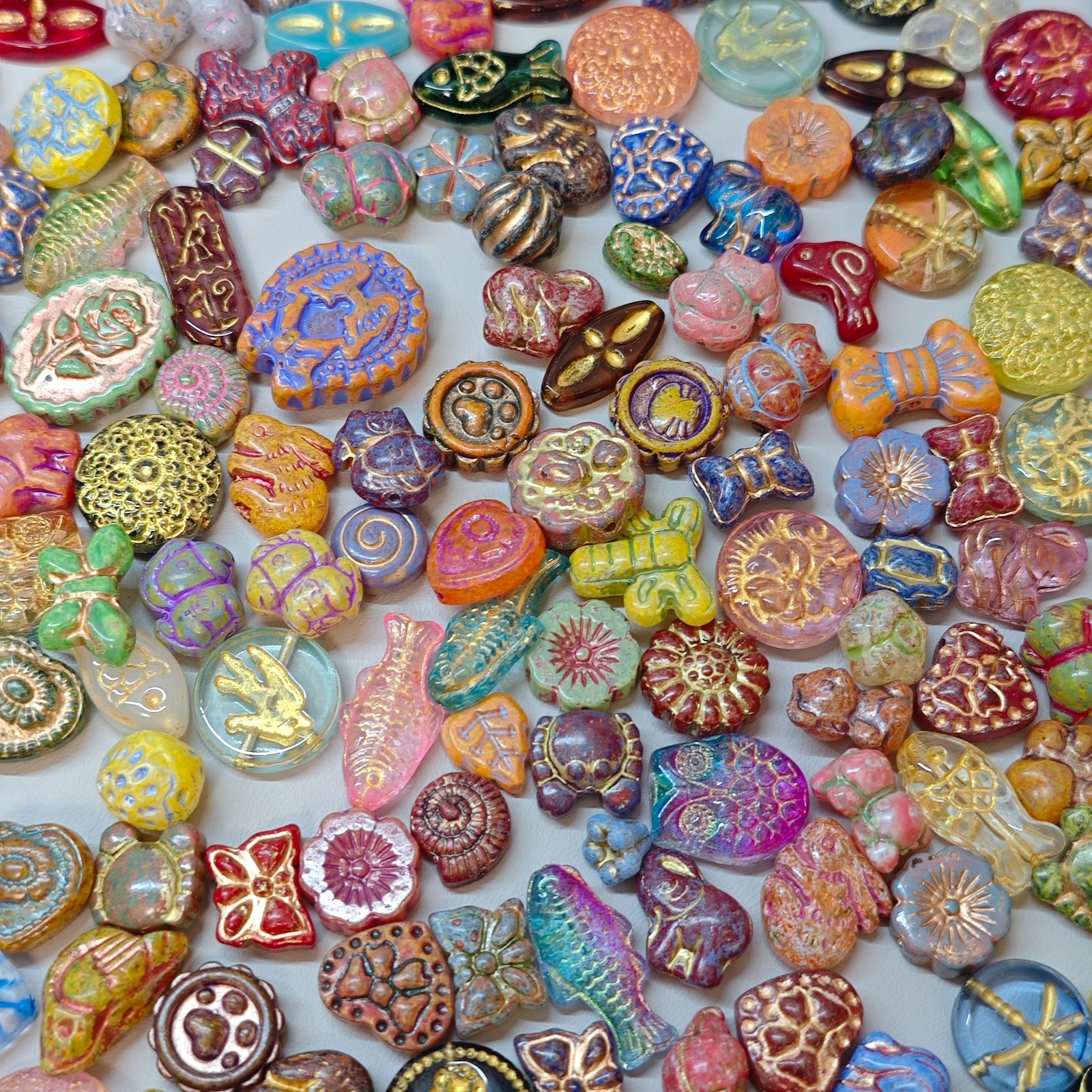 100g Handmade Glass Beads for Jewelry Making – 200 Mixed Styles Assortment