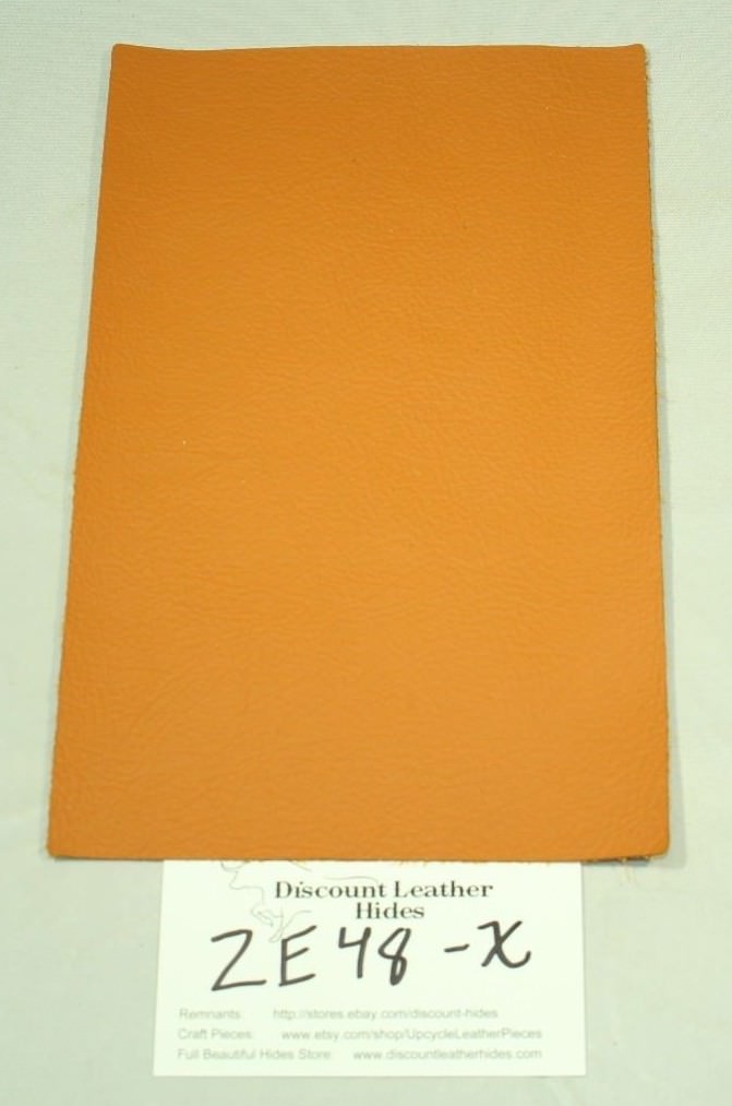 Orange Craft Leather Piece Approx. 5″ by 8″ AB 15