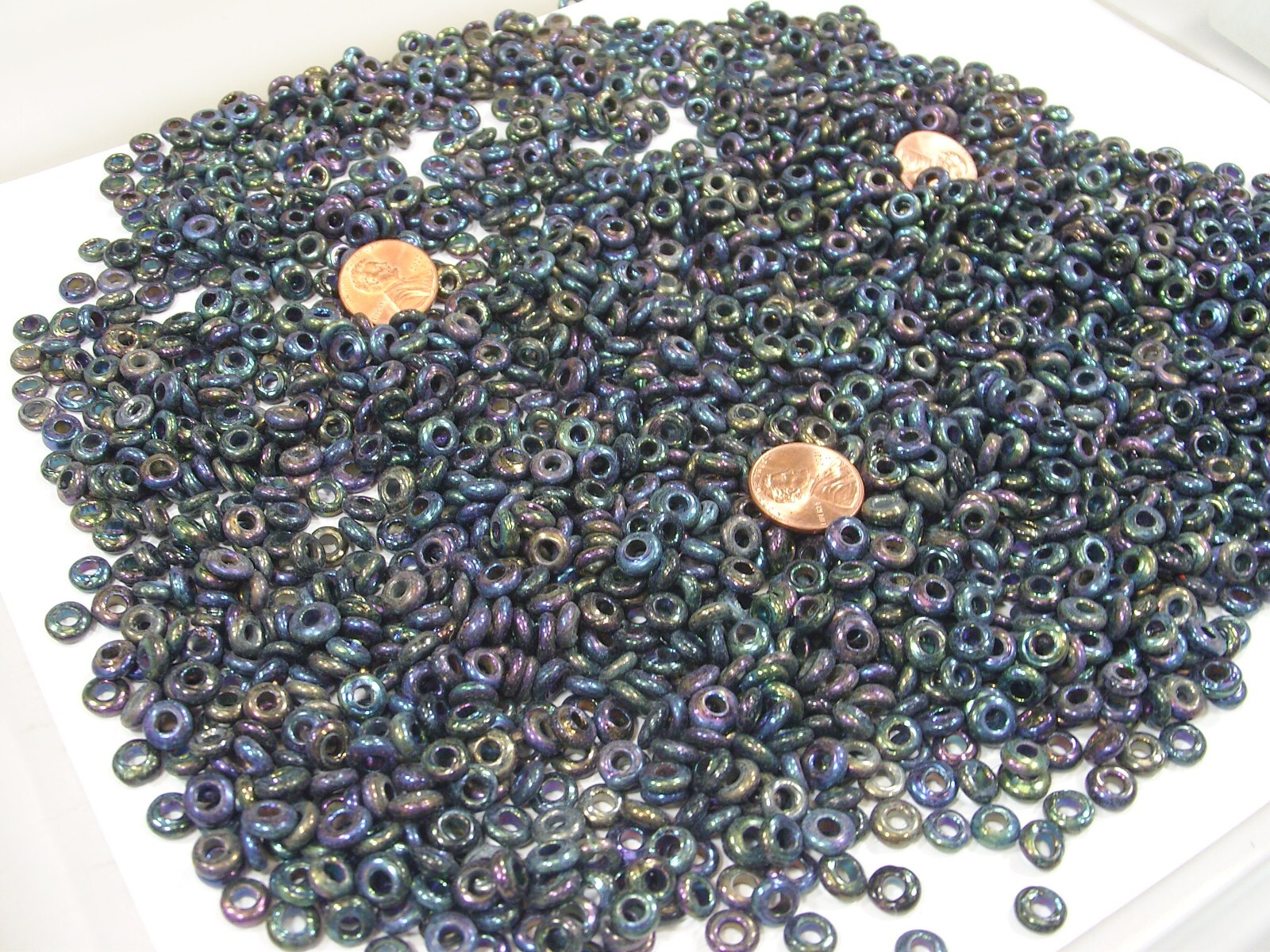 2 Pounds Metal Mix Color India Spacer Glass Beads Wholesale Bulk Lot (FY-903)