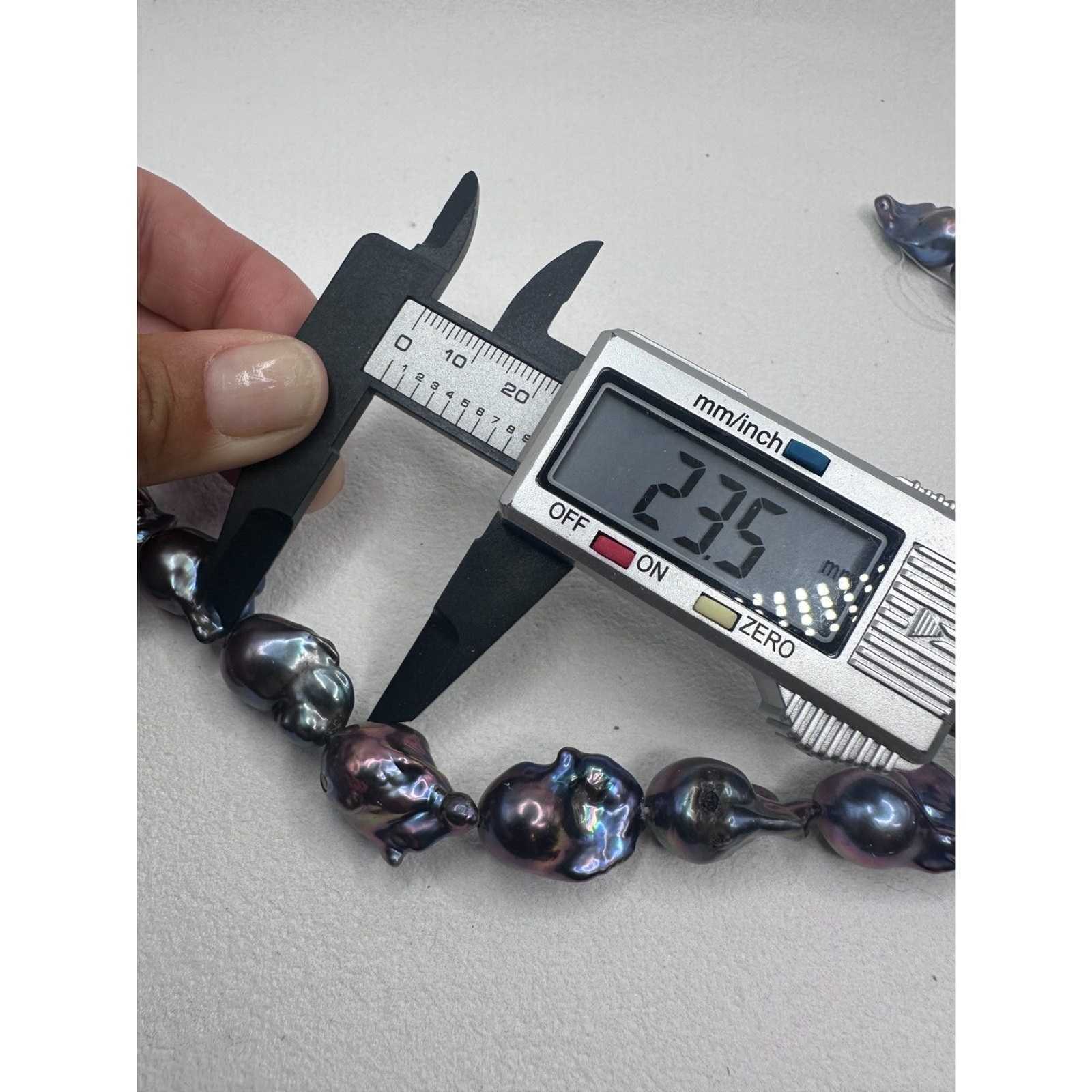 Peacock black baroque pearl strand for DIY