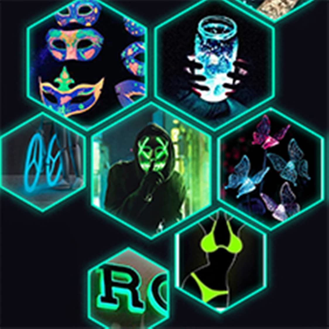 Glow in The Dark Powder 12 Colors Epoxy 0.7 Ounce (Pack of 12), 12 colors