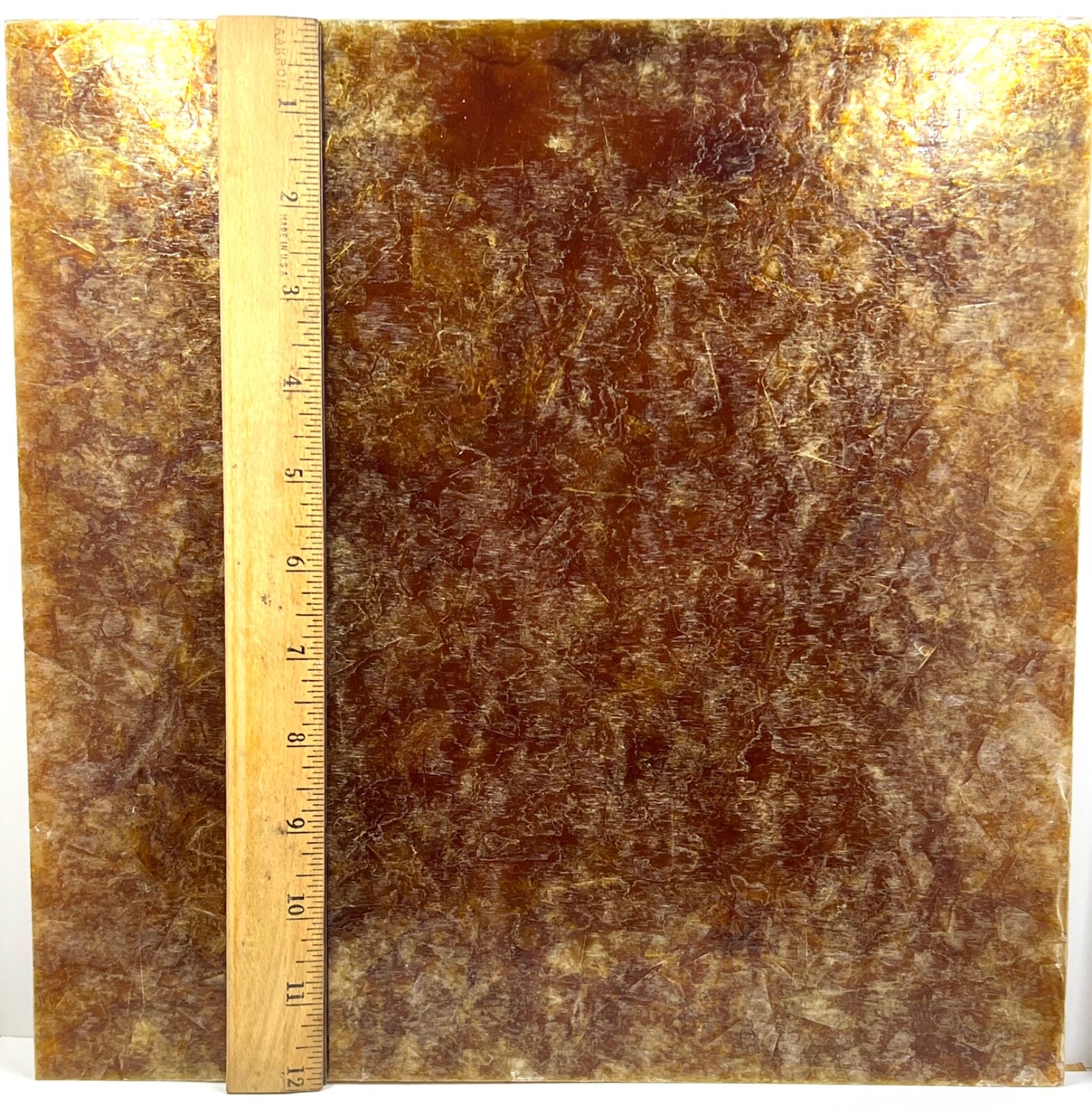 New Large 12”X12” Sheets, Composite Lampshade Mica, Amber, Choice of Thickness