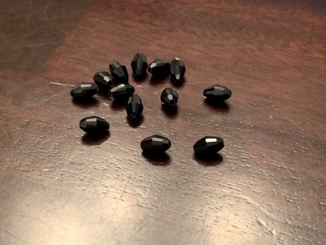Swarovski® Crystal #5200 Olives – JET – 7.5x5mm – 12 Pcs, 36 Pcs – (Choose)