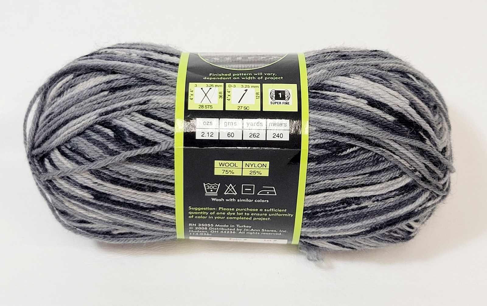 Grays Sensations Soles & More Sock Yarn Wool/Nylon Super Fine 262 Yards