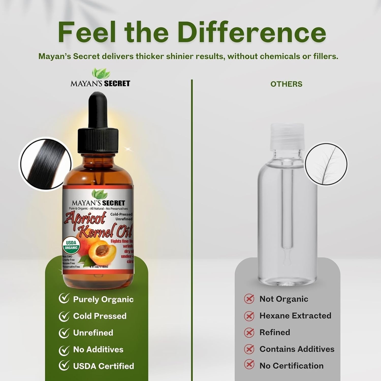APRICOT KERNEL OIL 100% Pure Virgin Certified USDA Organic COLD PRESSED 4OZ